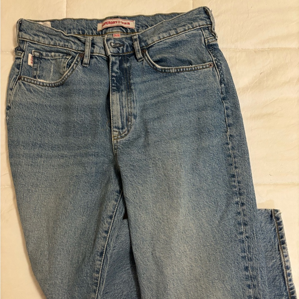 SUPERDRY LOW WAISTED CROP DENIM JEANS💙